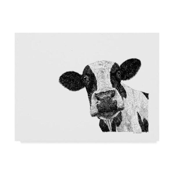 Let Your Art Soar 'Cow Line Art' Canvas Art, 35x47, Trademark Fine Art, Mfr#: ALI42501-C3547GG